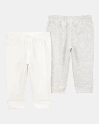 Baby 2-Pack Pull-On Pants - Ivory