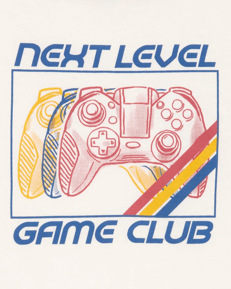 Boys Game Club Short-Sleeve Graphic Tee - White