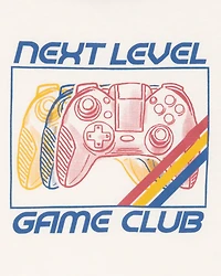 Boys Game Club Short-Sleeve Graphic Tee - White