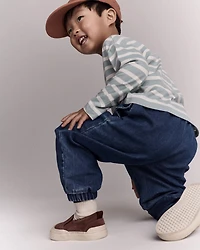 Toddler 'Splish, Splash' Jogger Pant in Denim - Blue