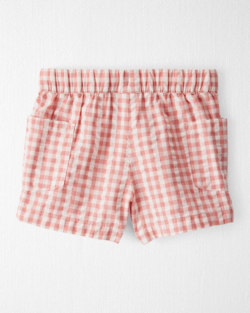 Toddler Gingham Shorts Made With Organic Cotton