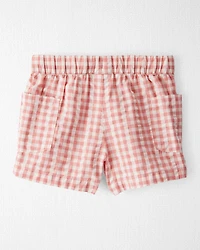 Toddler Gingham Shorts Made With Organic Cotton