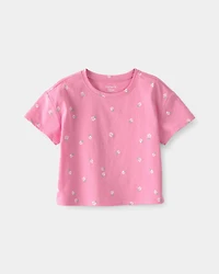 Baby Girl Floral Relaxed Top - Pink