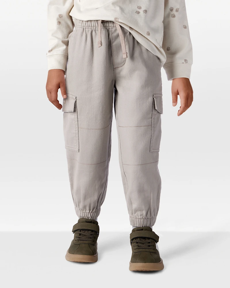 Toddler Boy Cotton Fashion Cargo Pants - Grey