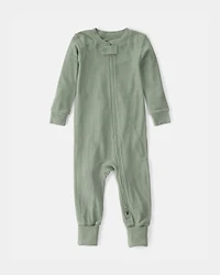 Baby PurelySoft 2-Way Zip 1-Piece Pajama - Green