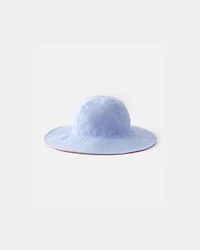 Toddler Girl Reversible Swim Hat - Coral/Blue
