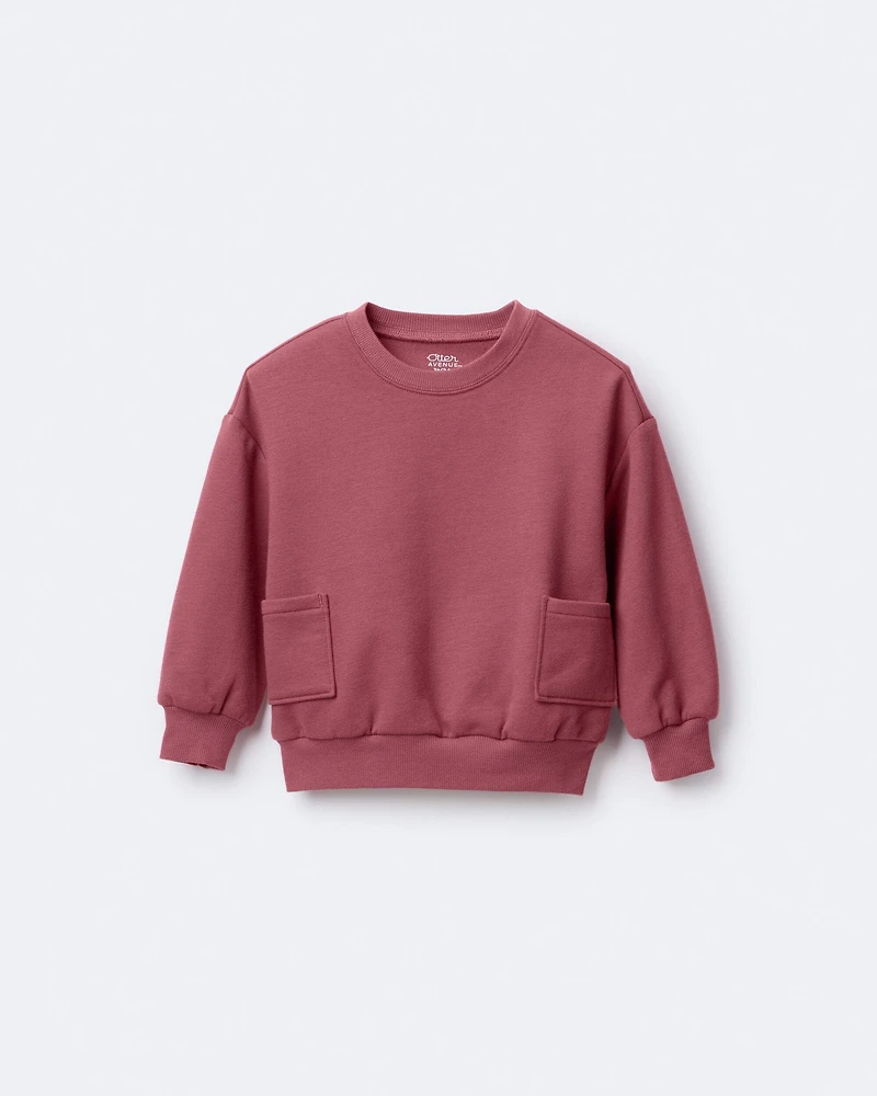 Toddler Otter Sweatshirt™ with Pockets - Burgundy