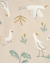 Baby 2-Piece Bird Print Long-Sleeve Tee & Overall Set