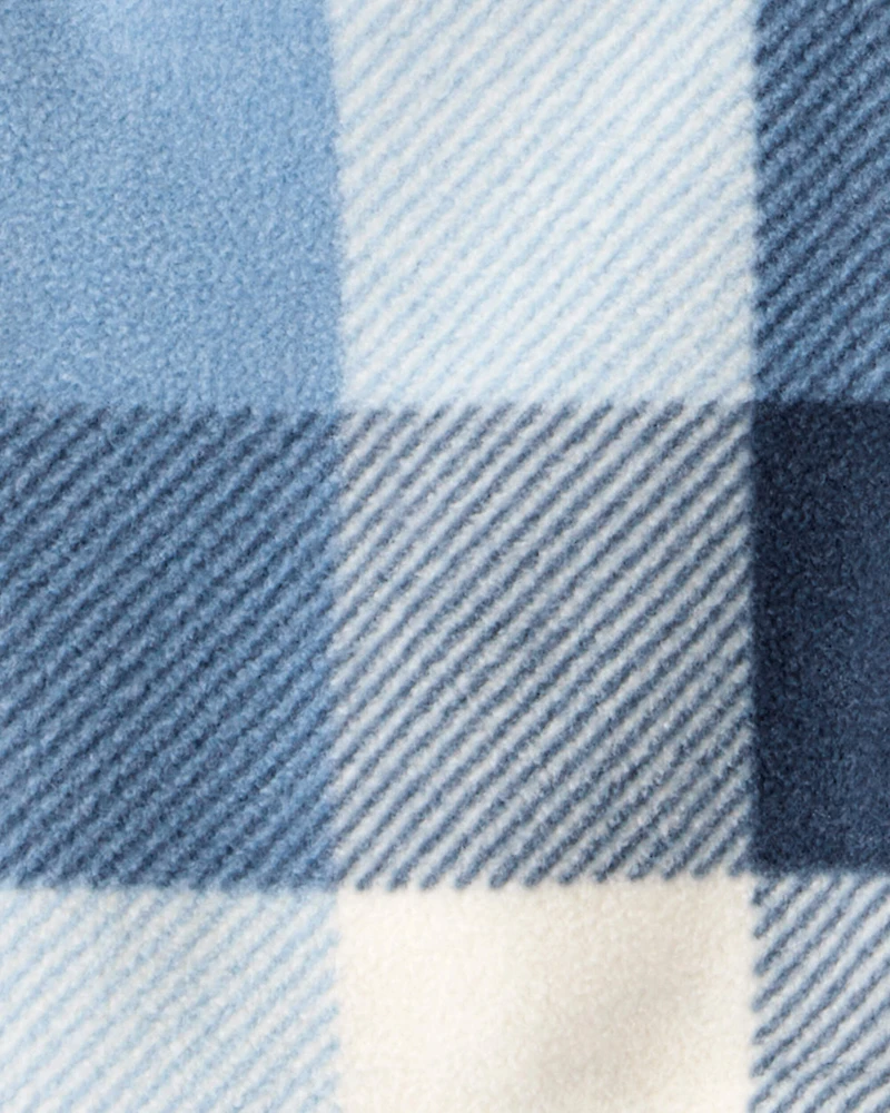 Baby 3-Piece Plaid Little Vest Set - Navy/Grey