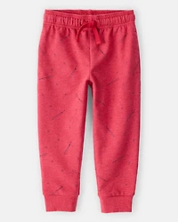 Toddler Boy Baseball French Terry Jogger - Red