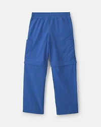 Boys Cargo Utility Zip-Off Pants - Blue
