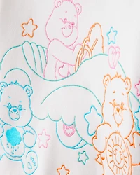 Girls Care Bears Long-Sleeve Pullover Hoodie - White