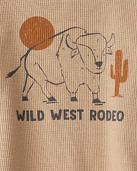 Baby Boy Western Long-Sleeve Tee & Pant Set - Brown