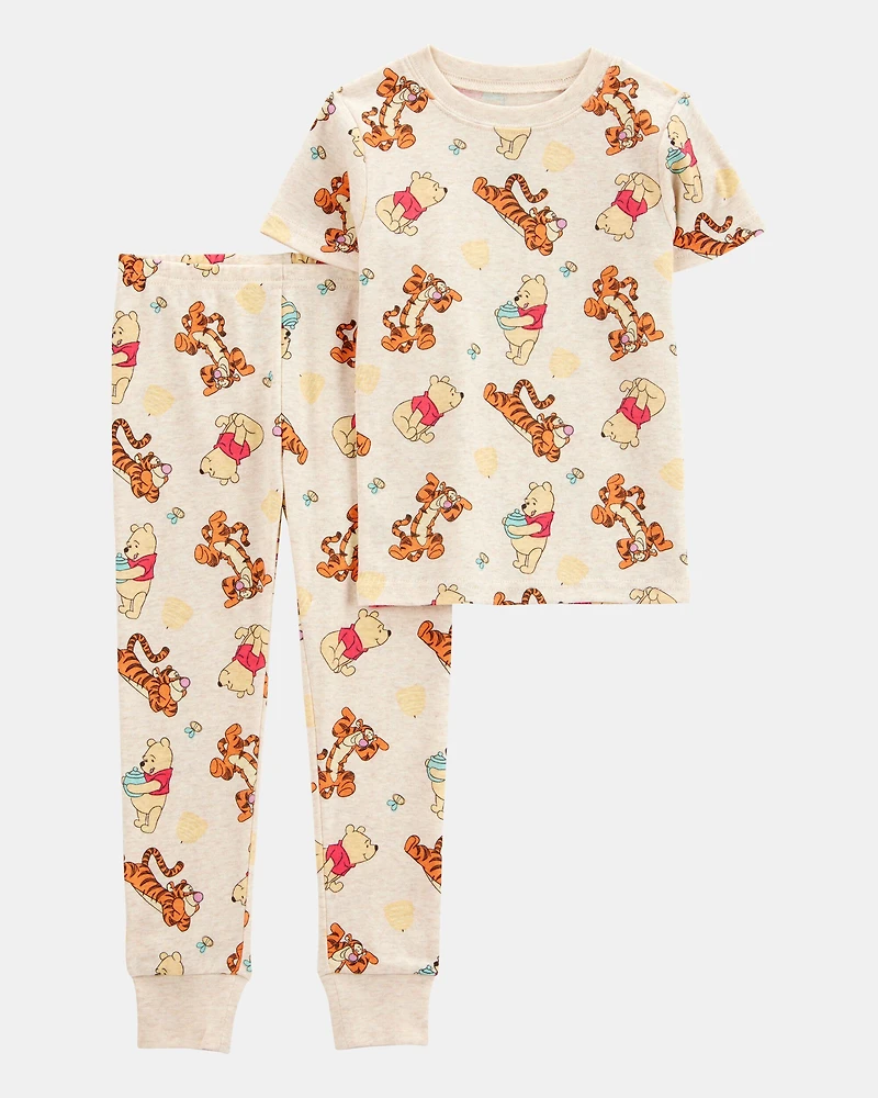 Toddler Boy Winnie The Pooh Snug Fit Cotton 2-Piece Pajamas - Beige