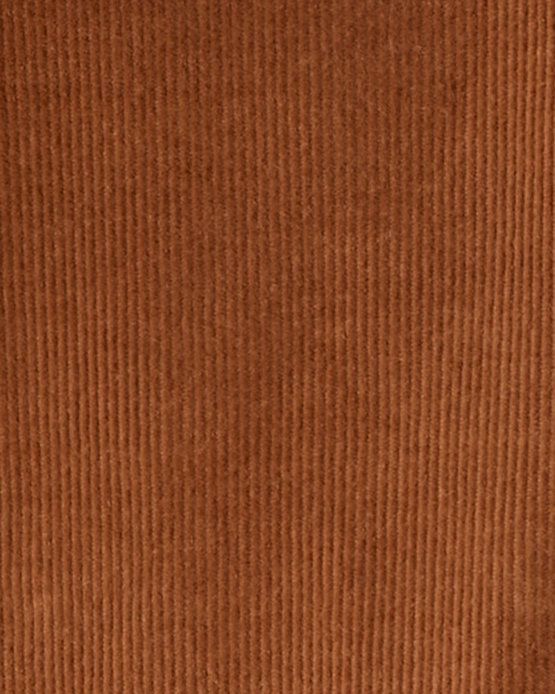 Girls Western Corduroy Long-Sleeve Fashion Jacket - Brown