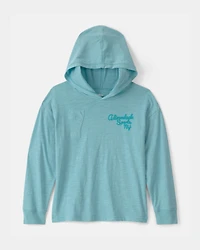 Boys New York Sports Long-Sleeve Hooded Tee - Blue