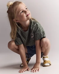 Toddler Girl 'Hide and Seek' High-Low Dolman Tee - Olive