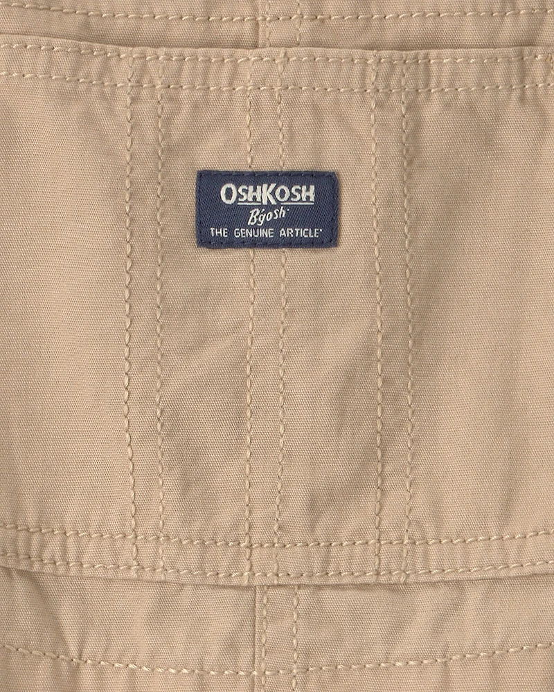 Toddler Boy Canvas Shortall - Khaki
