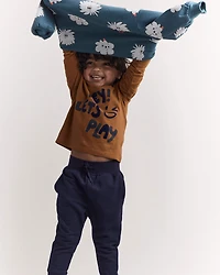 Toddler 'Hey! Let's Play' Long-Sleeve Graphic Tee - Cinnamon