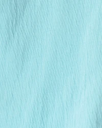 Girls Floral Embroidered Gauze Shorts - Blue