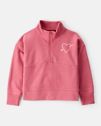Girls 2-Piece Heart Print Hoodie & Joggers Set - Pink