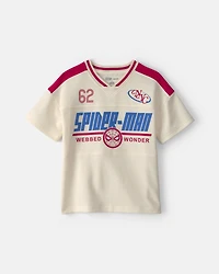 Boys ©Marvel Spiderman Short-Sleeve Jersey - Cream
