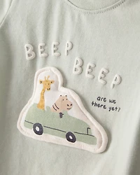 Baby 2-Piece Road Trip Graphic Tee & Pant Set - Green