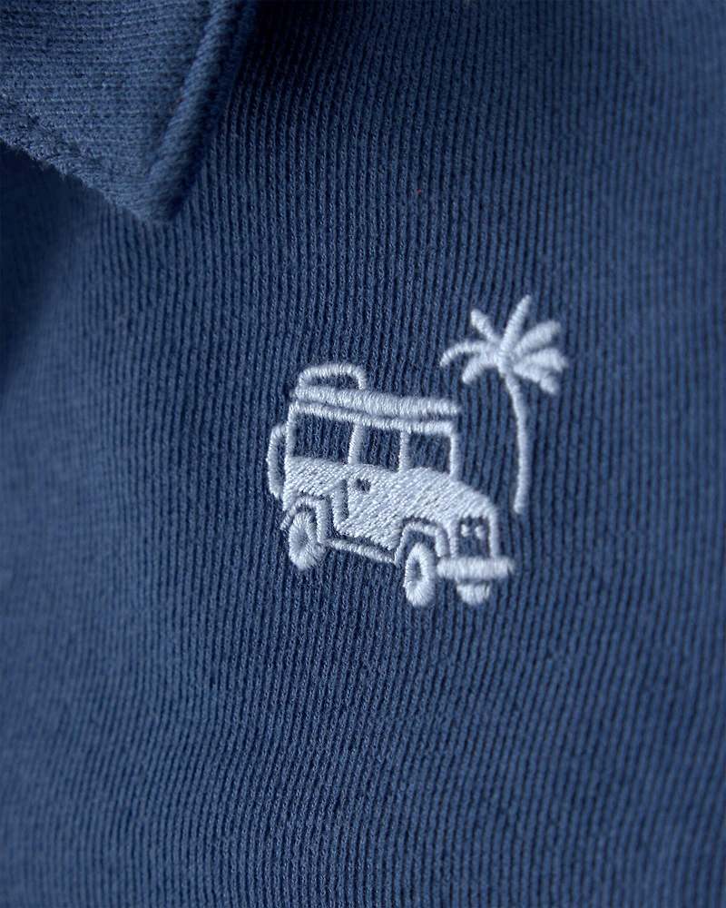 Toddler Boy 2-Piece Car Top & Short Set - Blue