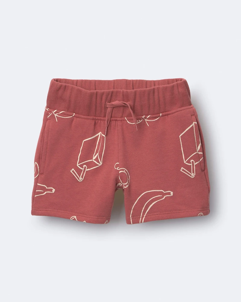 Toddler City Park™ Short in Snack Print - Red