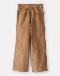 Girls Corduroy Wide-Leg Pants - Brown