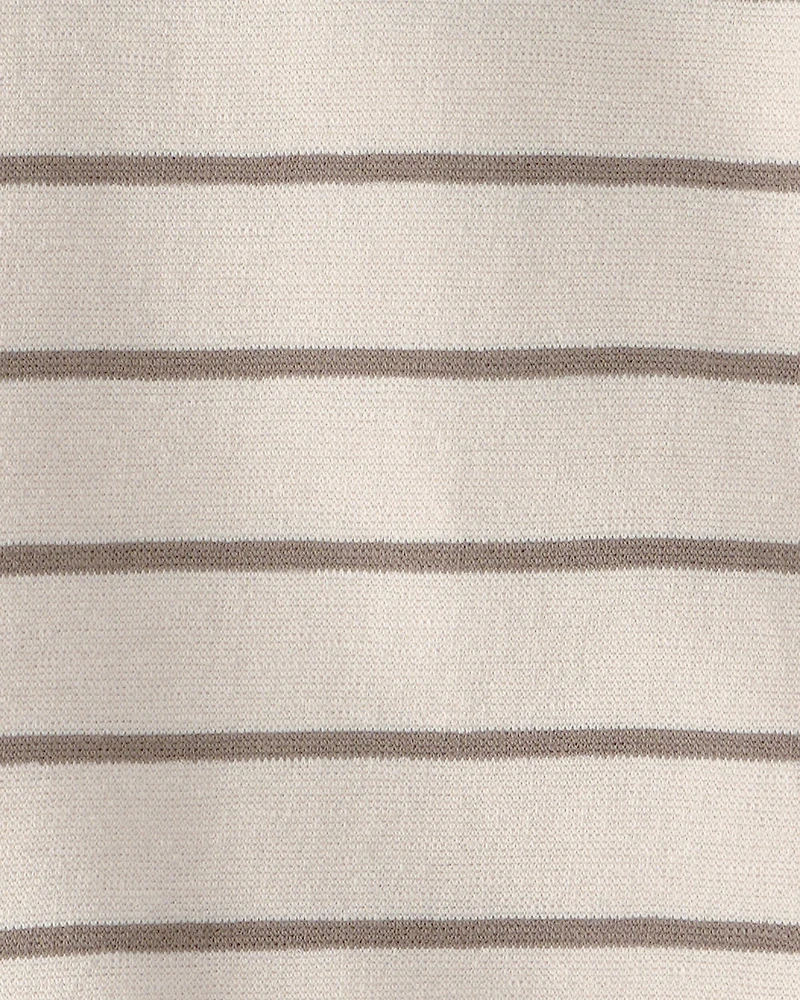 Toddler 2-Piece Organic Cotton Top & Short Set in Stripes