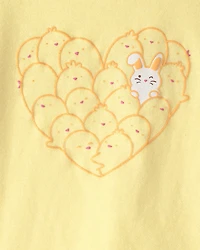 Toddler Girl Easter Chick Graphic Tee - Yellow