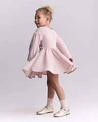Toddler Girl Velvety Avenue Twirl™ Dress - Light Pink