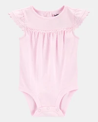 Baby 2-Piece Pointelle Bodysuit & Embroidered Hem Pants Set