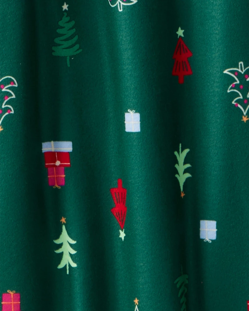 Adult Christmas Trees Loose Fit Pajama Pants - Green