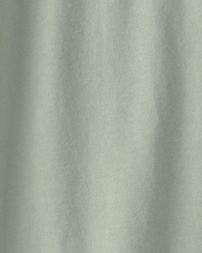 Boys Solid Henley T-Shirt - Green