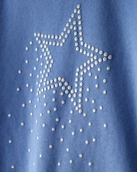 Girls Star Shine Sweatshirt & Pant Set - Blue