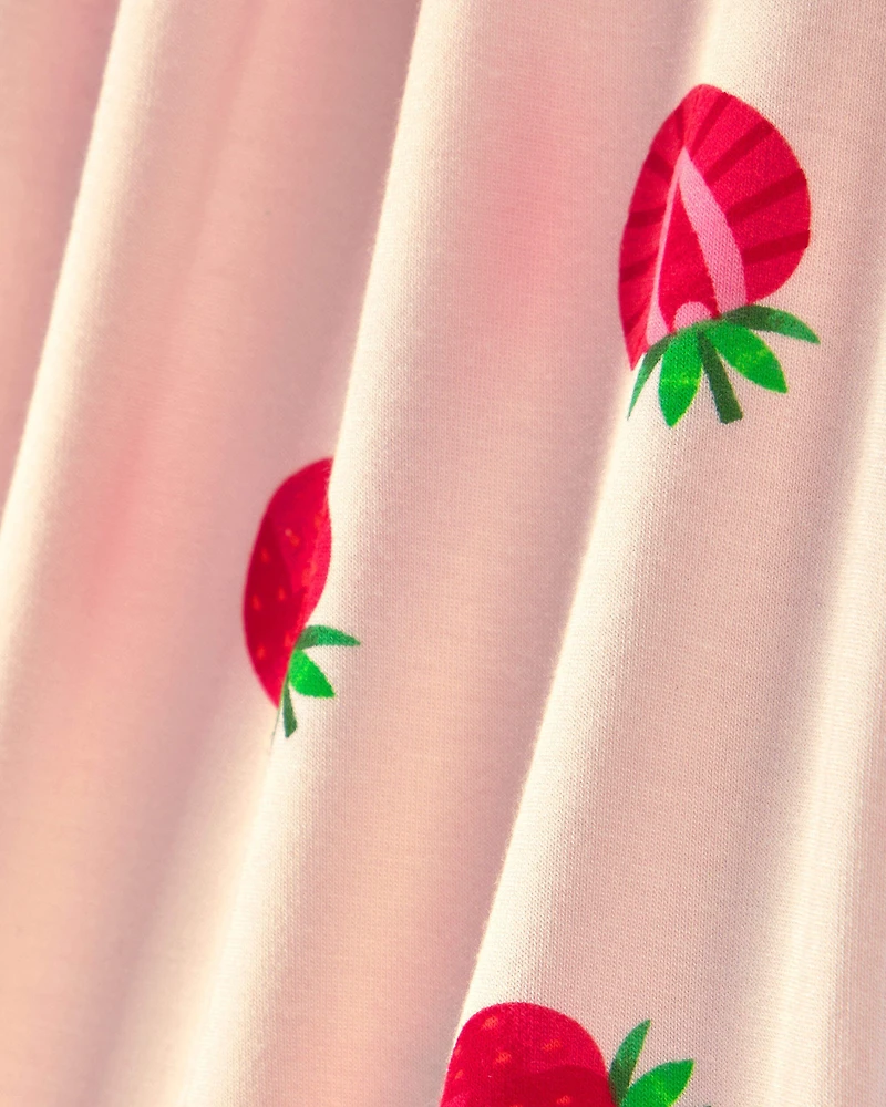 Baby Girl Strawberry PurelySoft Romper - Pink