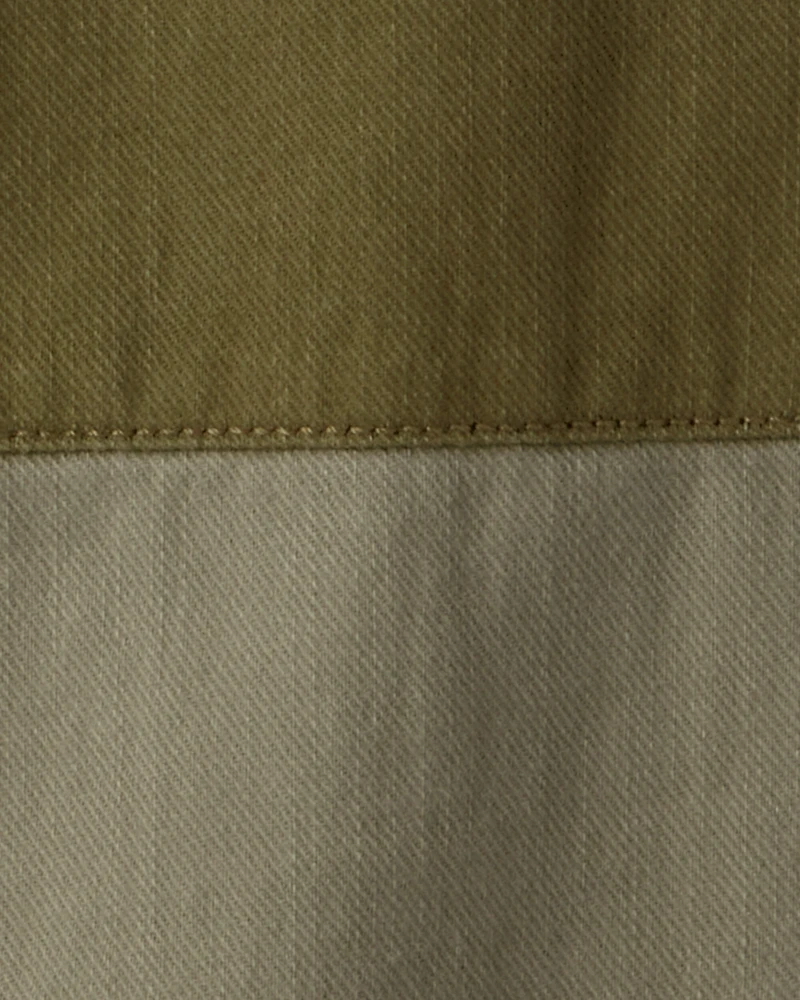 Boys Colorblock Cargo Joggers - Olive