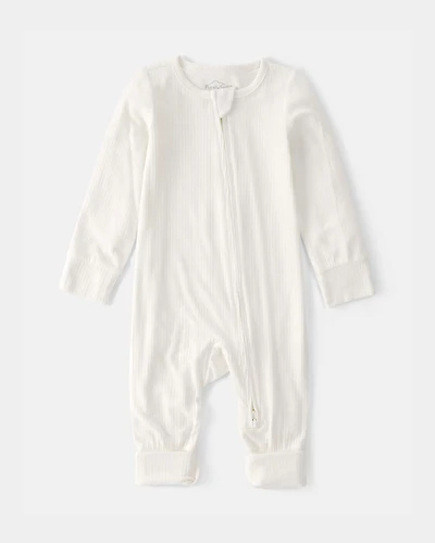 Baby 2-Way Zip PurelySoft Sleep & Play Pajama - Cream