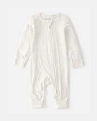 Baby 2-Way Zip PurelySoft Sleep & Play Pajama - Cream