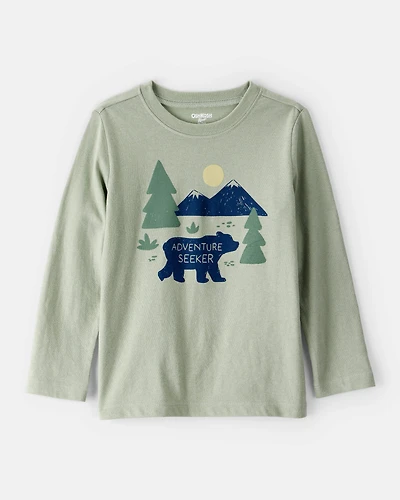 Toddler Boy Adventure Seeker Long-Sleeve Graphic Tee - Green