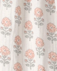 Baby Girl Organic Cotton Gauze Jumpsuit in Rosebud Petal Print