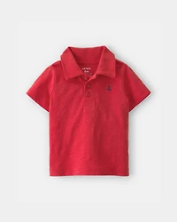 Baby Boy 3-Piece Anchor Polo Outfit Set - Red/Blue/White