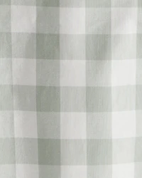 Baby Boy Plaid Long-Sleeve Button-Down Bodysuit - Green