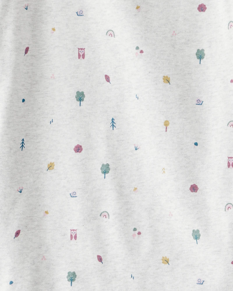 Kid Organic Cotton Pajamas in Nature Icon Print