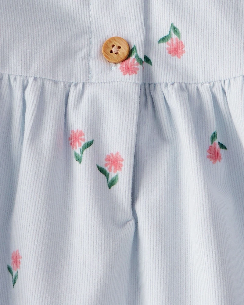 Baby Girl Corduroy Dress - Grey