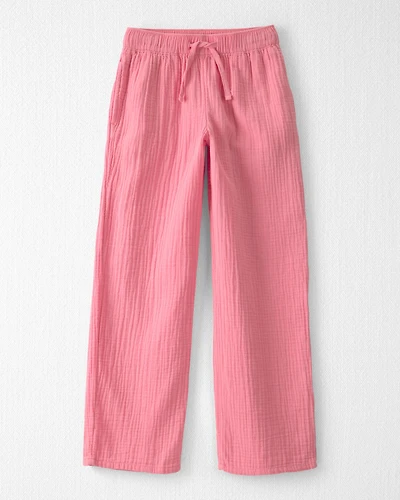 Girls Organic Cotton Gauze Pants