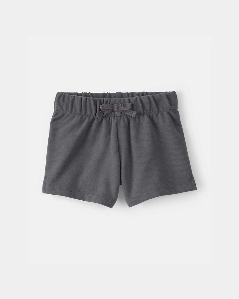 Baby Girl French Terry Shorts - Grey