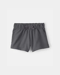 Baby Girl French Terry Shorts - Grey